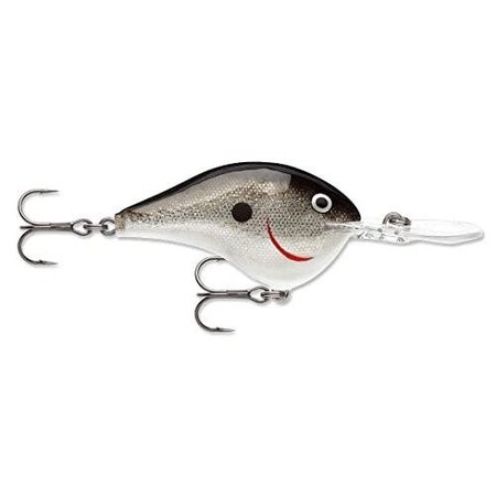 Rapala Dt 08, Balsa, 2, 38 Oz, Running Depth 8', Vmc 5 Trebles, Silver DT08S